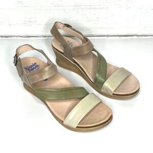 Wanda Panda Meryl Talco Tierra Wedge Sandals Shoe Size 41